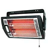 Optimus H-9010 Portable Garage Shop Electric Quartz Ceiling Mounting Heater with Halogen Lighting and Single Pull Easy To Use Operation